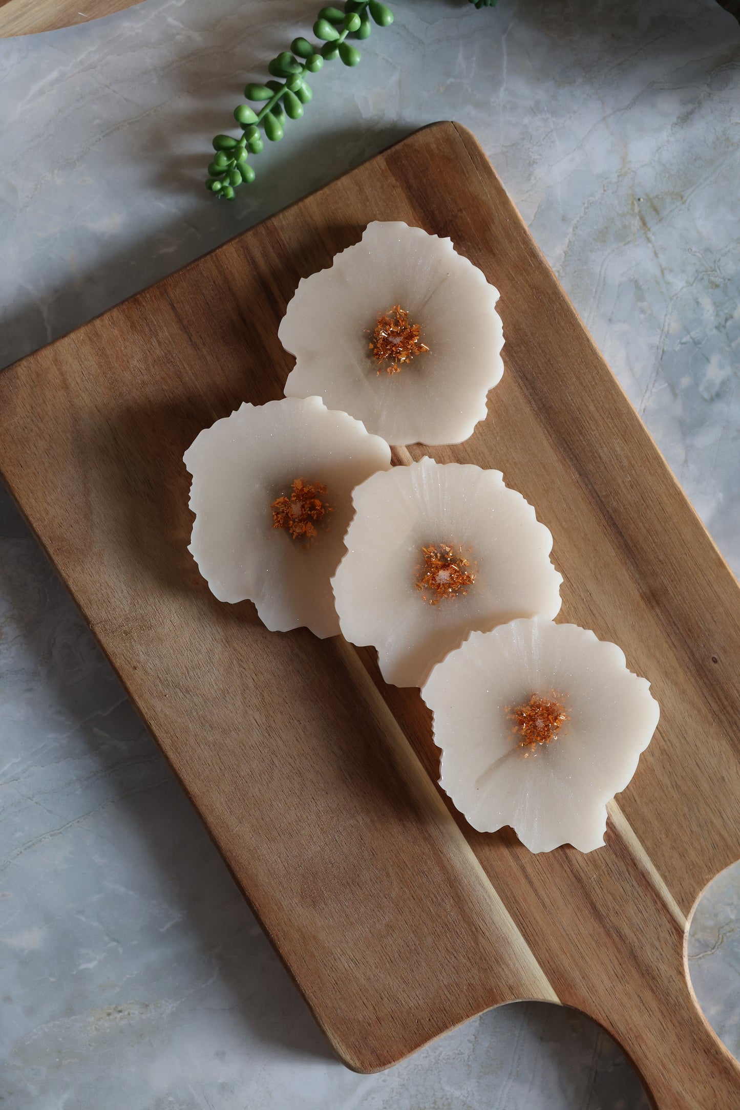 Flower Style Resin Coasters - Set of 4 (Copy)