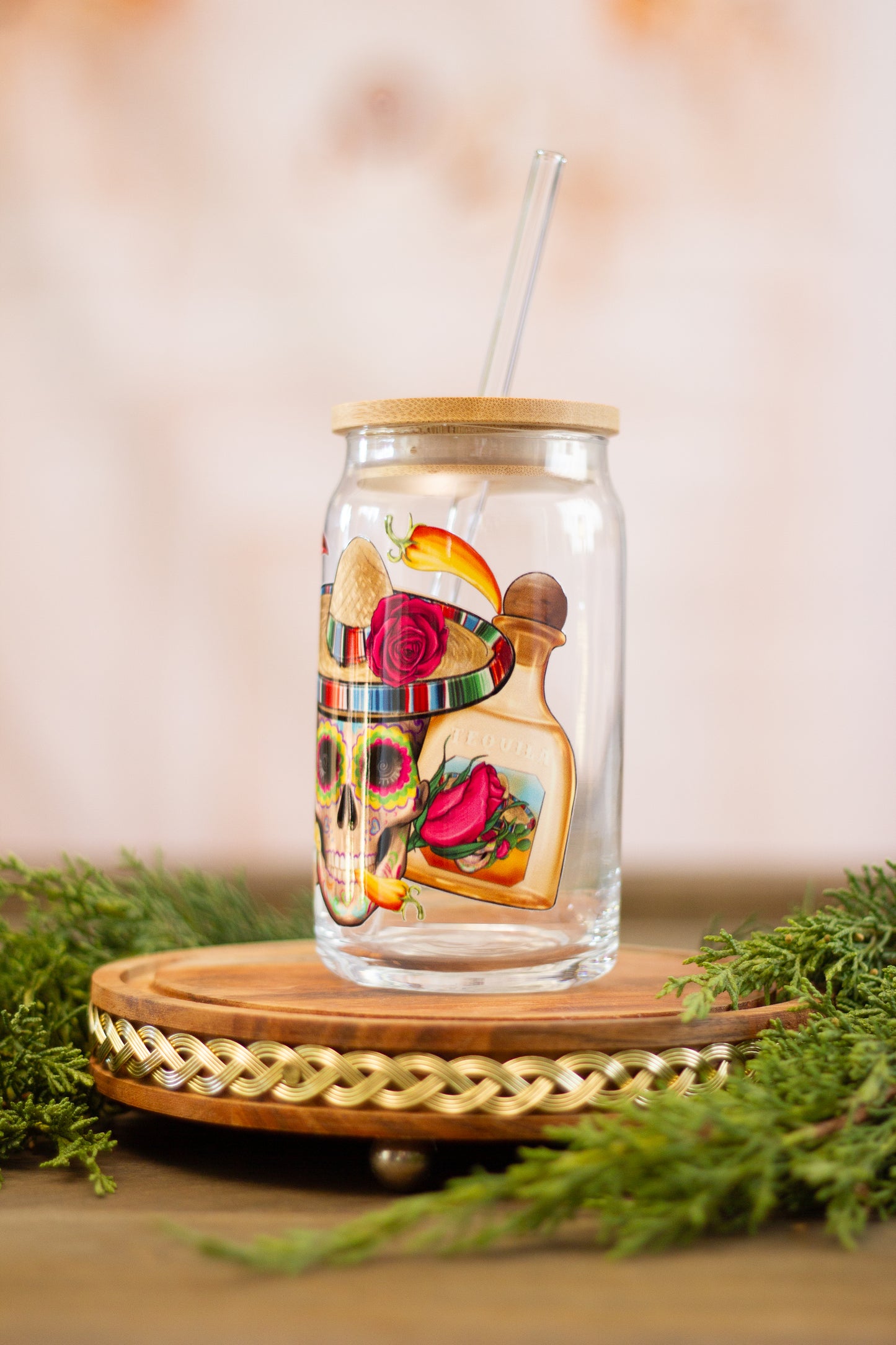 Dia de los Muertos - Glass Cup 16oz
