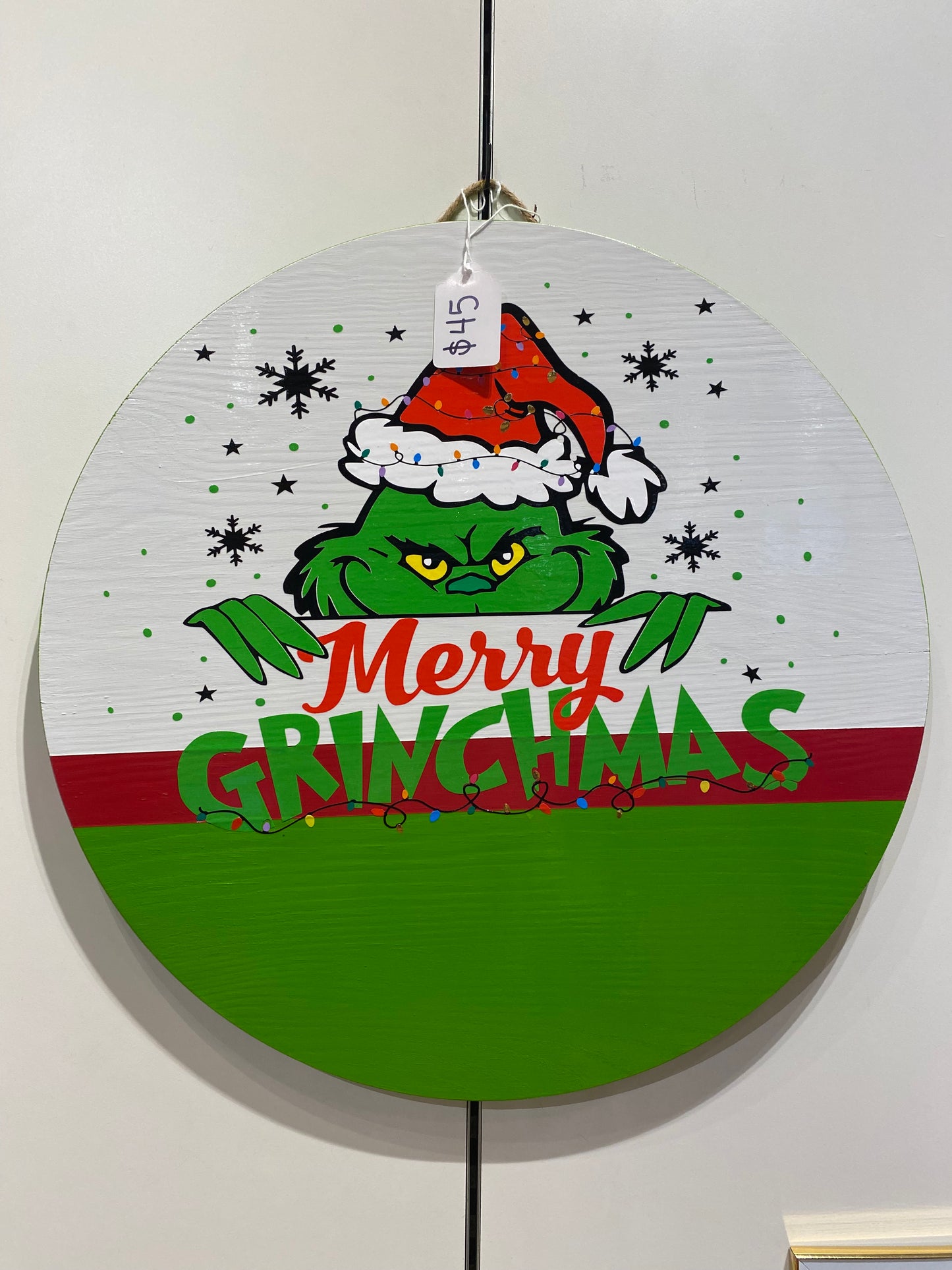 “Merry Grinchmas” Wooden Holiday Wreath