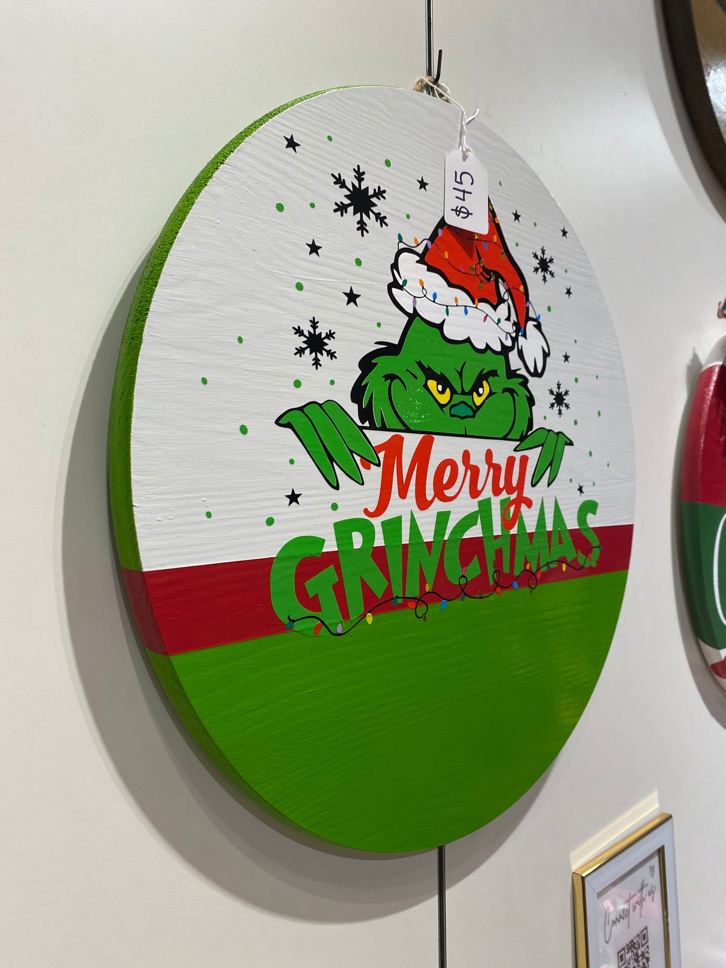 “Merry Grinchmas” Wooden Holiday Wreath