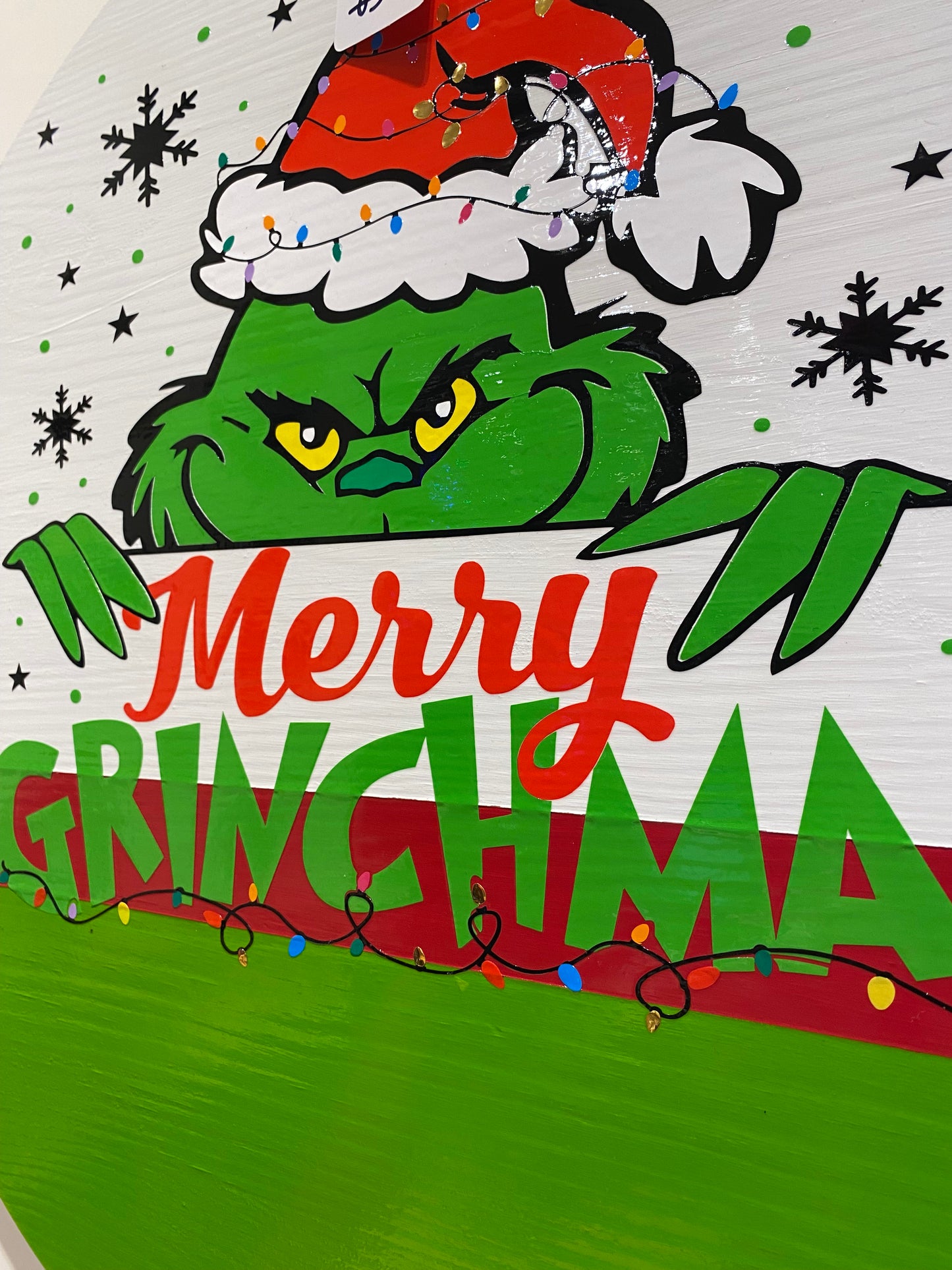 “Merry Grinchmas” Wooden Holiday Wreath
