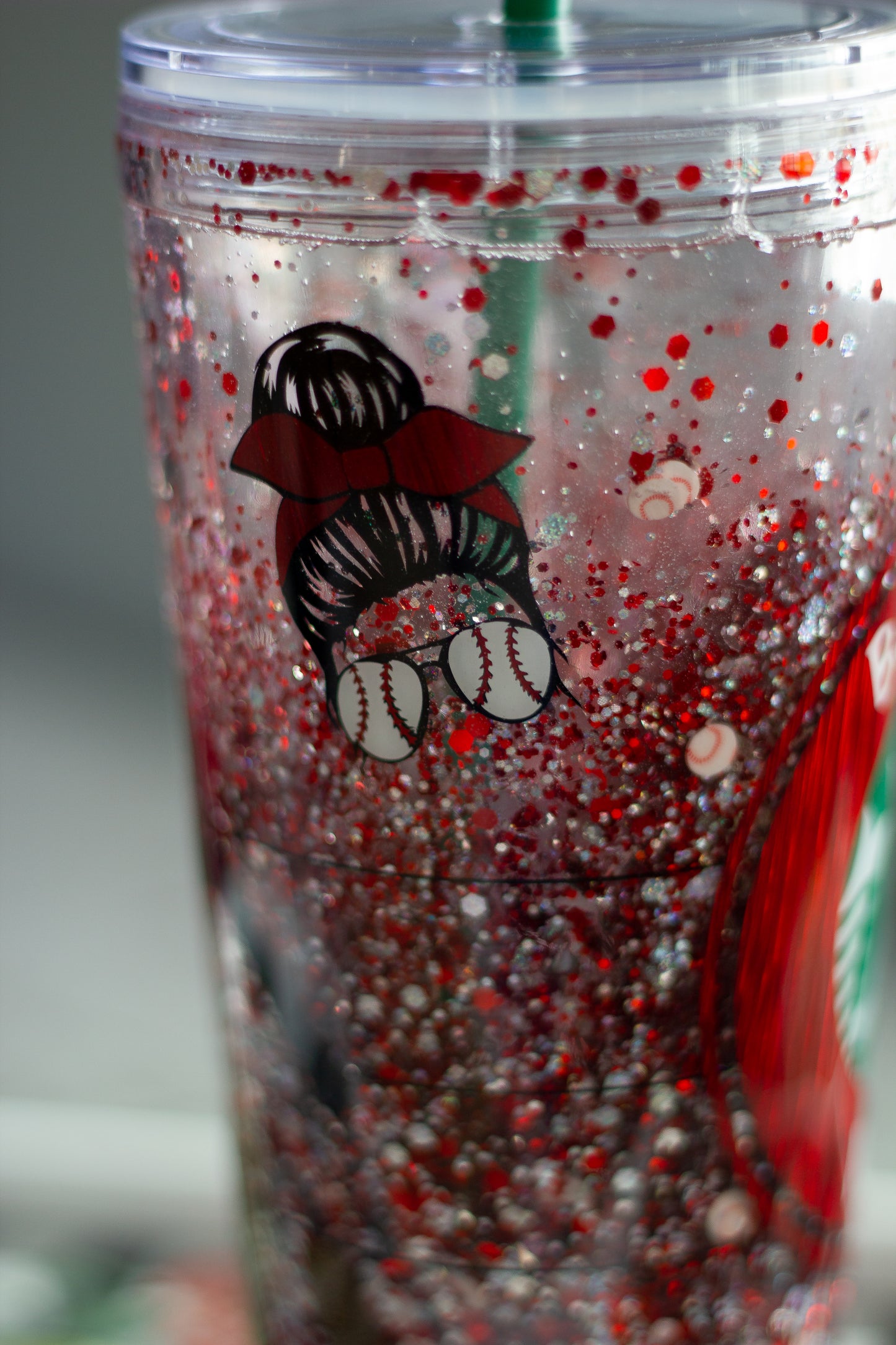 Starbucks Snow-globe "Baseball Mom" Tumbler