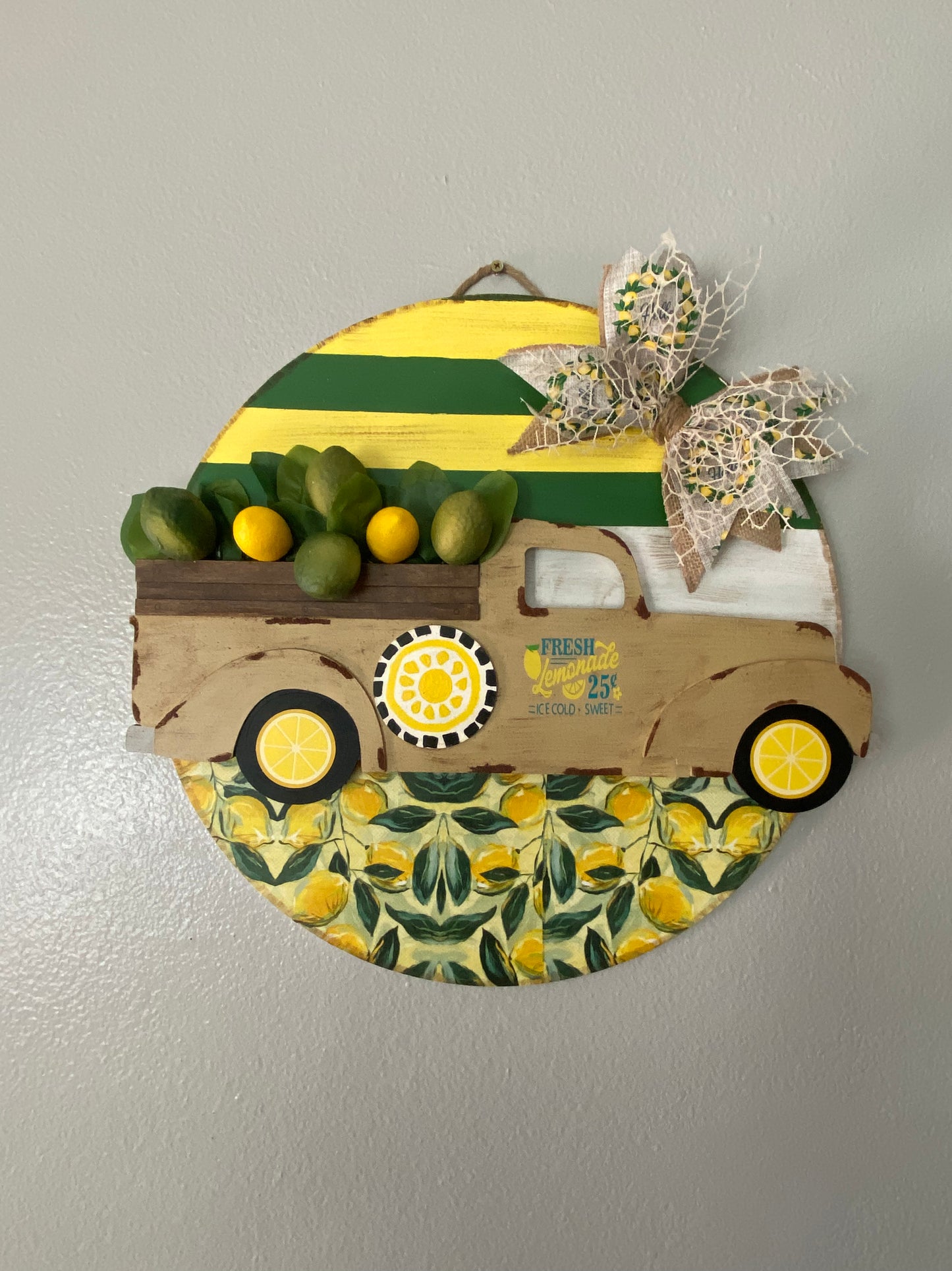 Lemonade Door Wreath