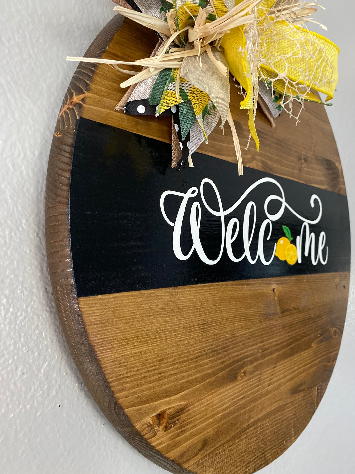 Door Wreath "Welcome" Lemonade