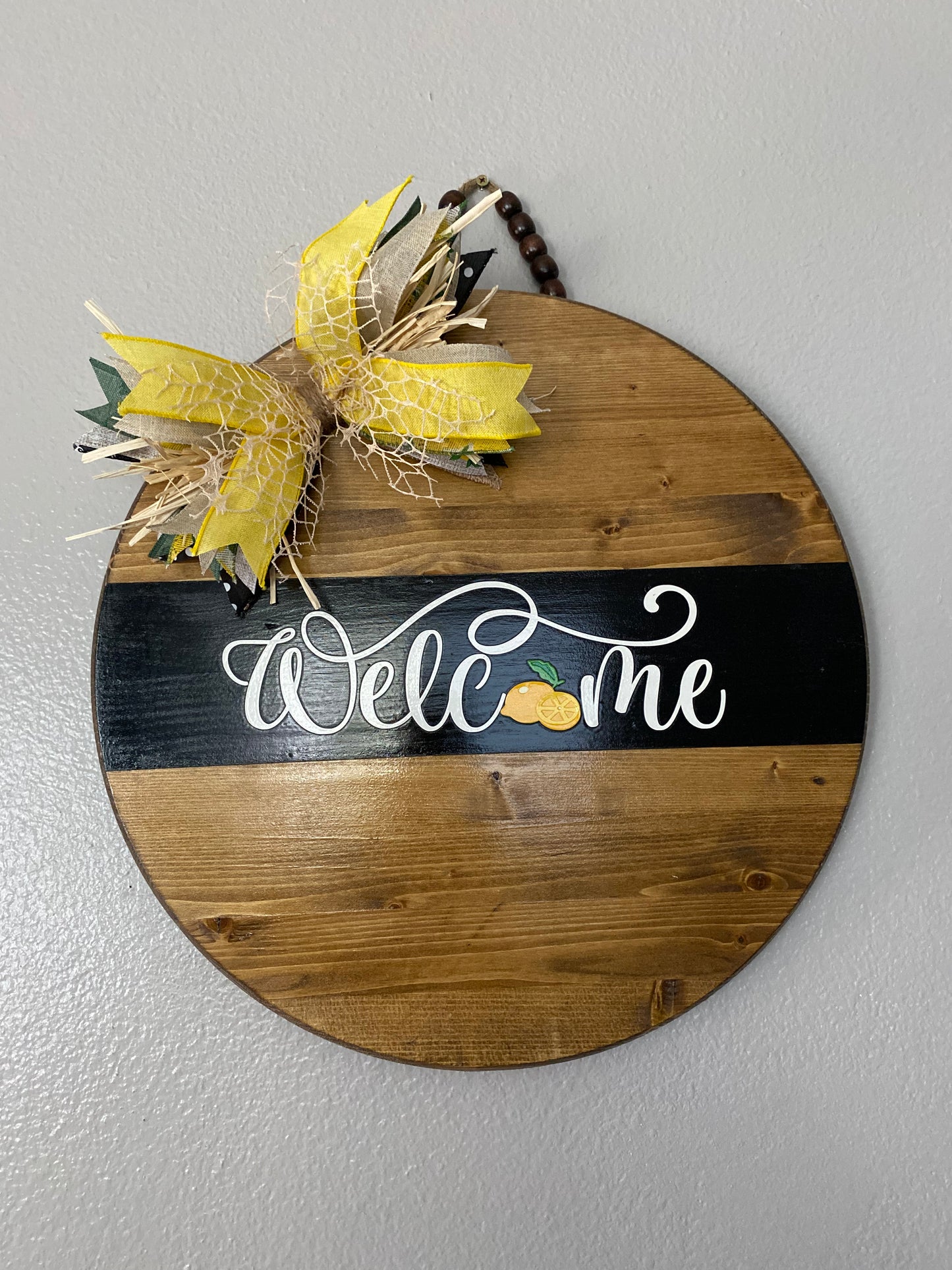 Door Wreath "Welcome" Lemonade