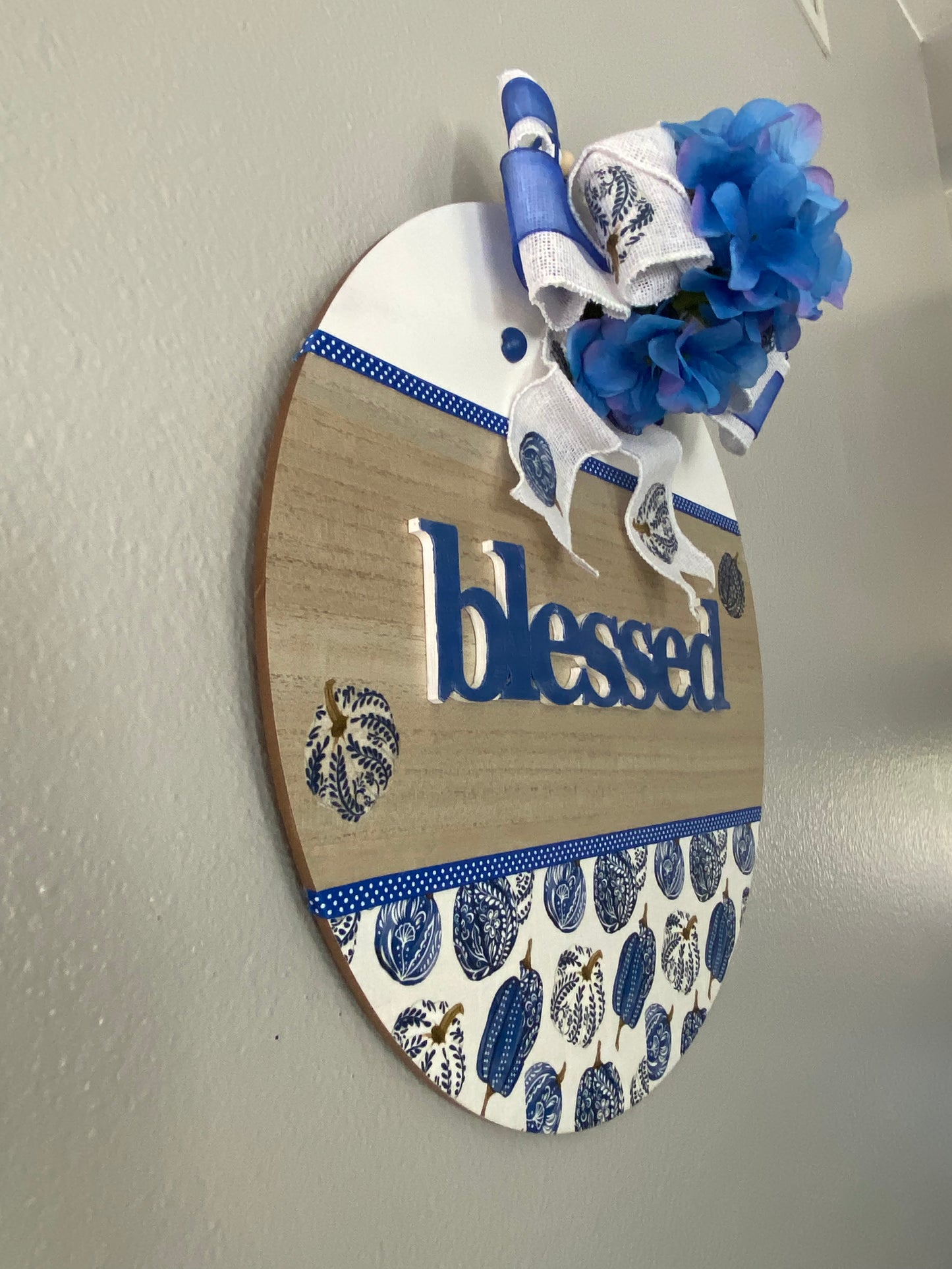 "Blessed" Door Wreath