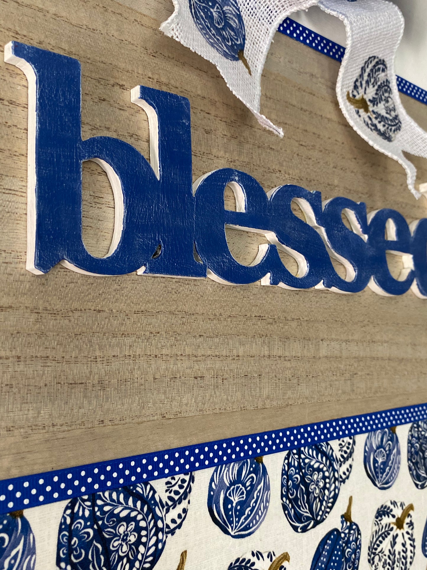 "Blessed" Door Wreath