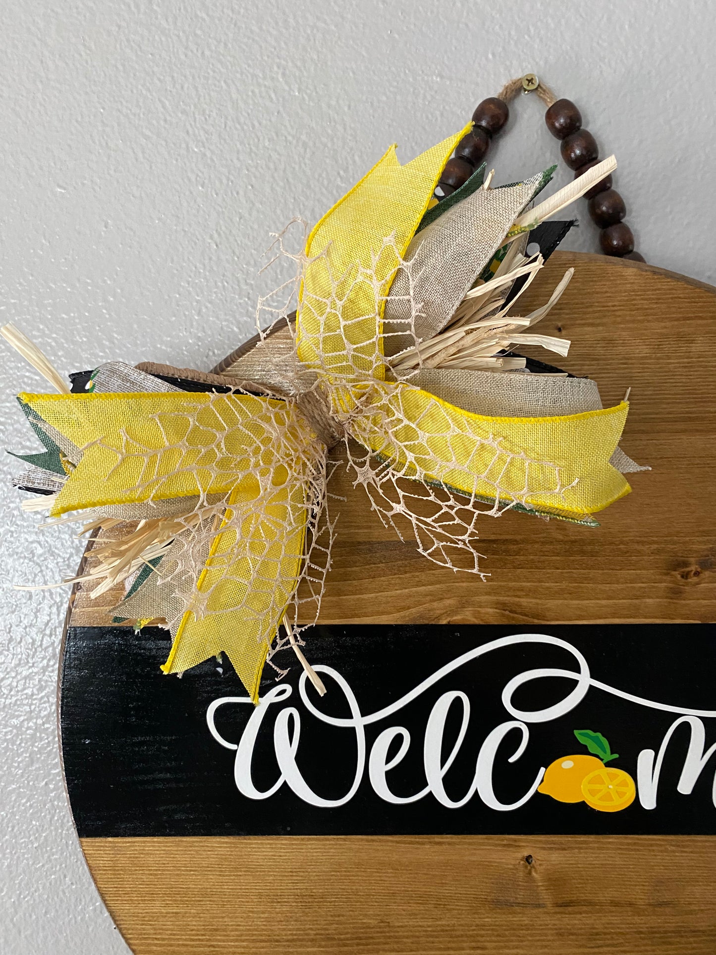 Door Wreath "Welcome" Lemonade