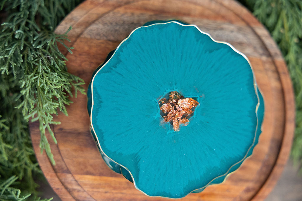 Turquoise Resin Coasters - Set of 4