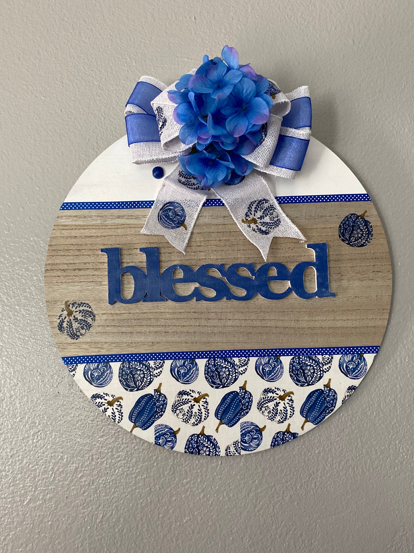 "Blessed" Door Wreath