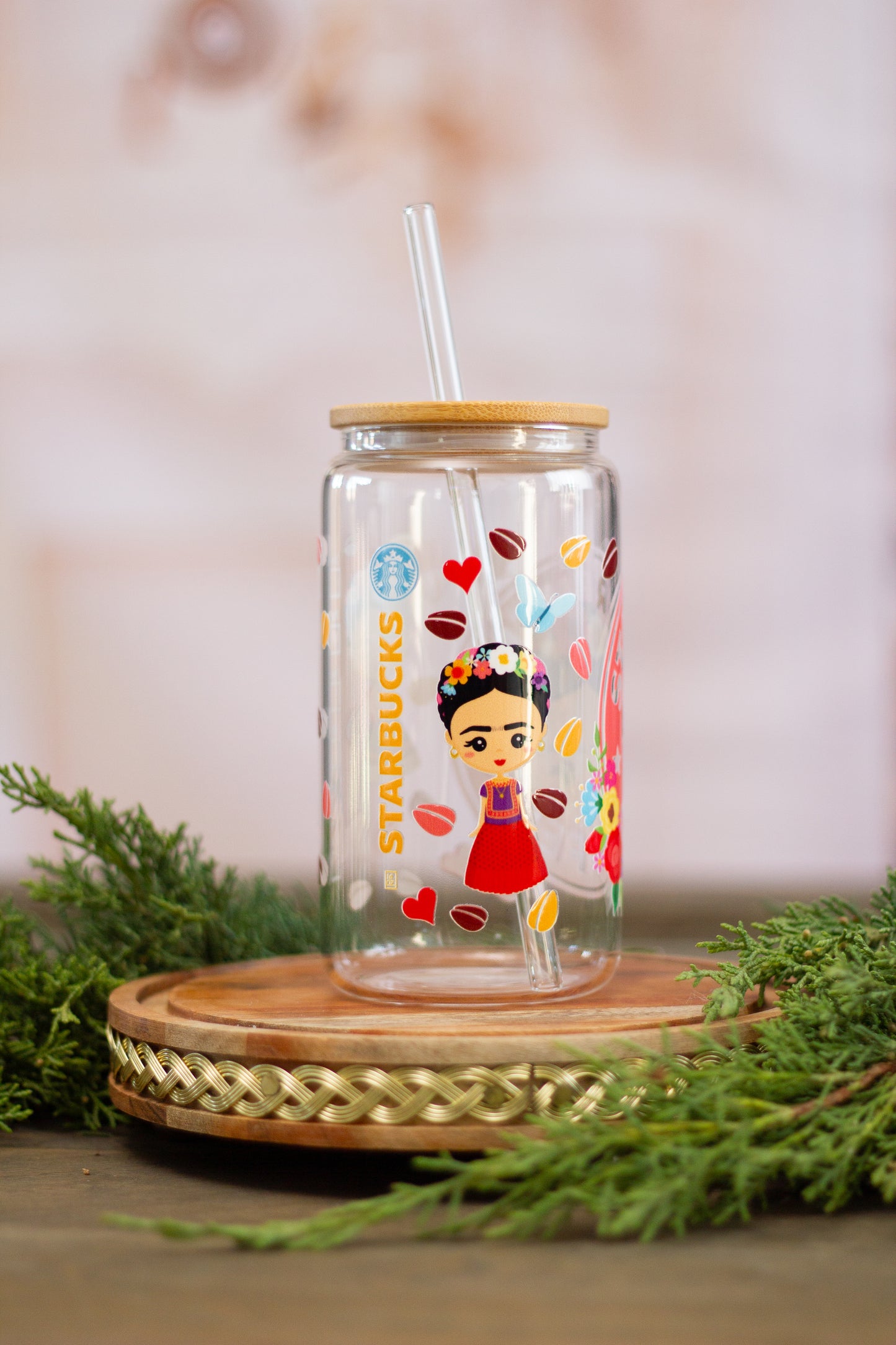 Coffee Frida - Glass Cup 16oz