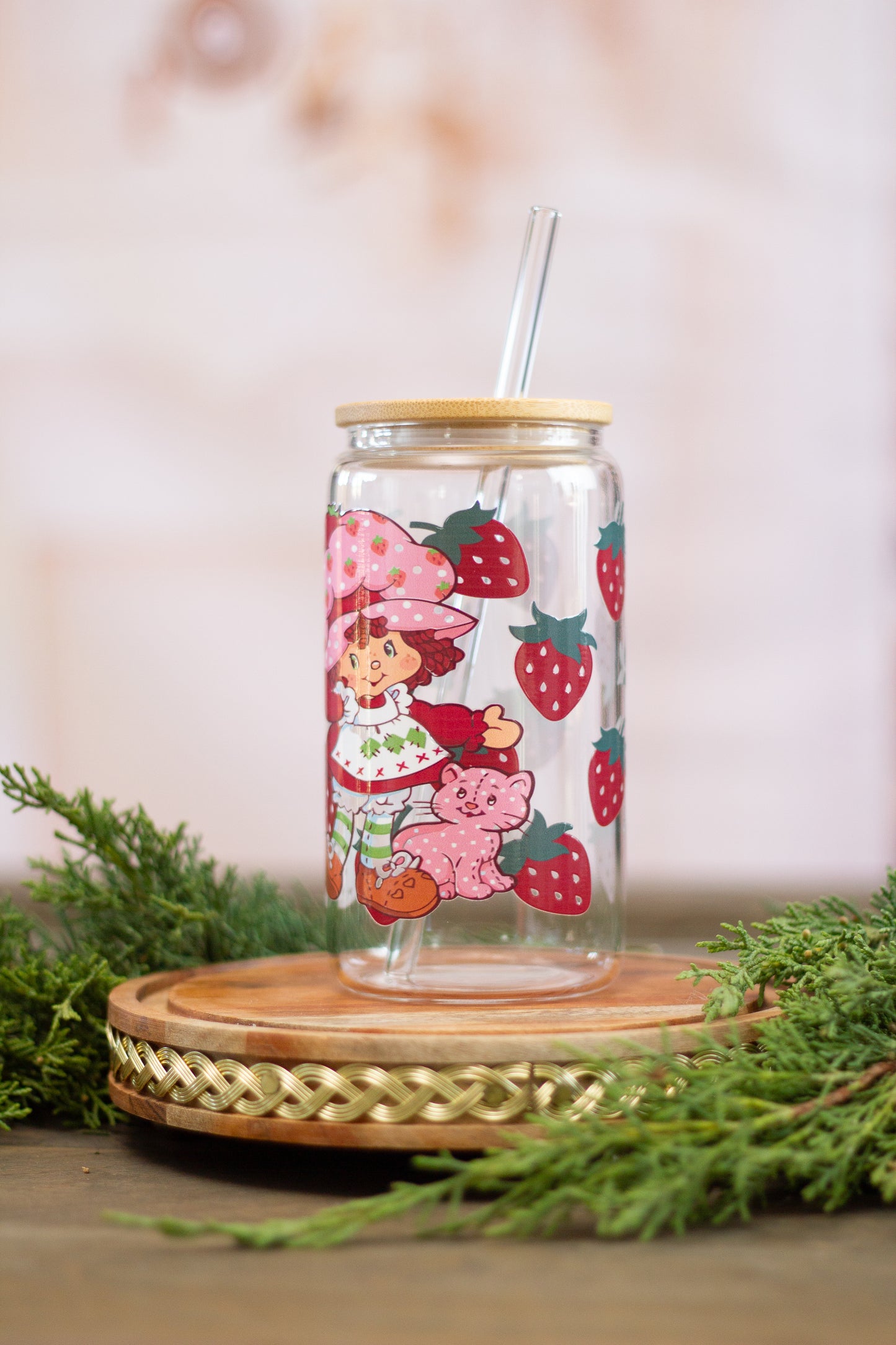 Strawberries - Glass Cup 16oz