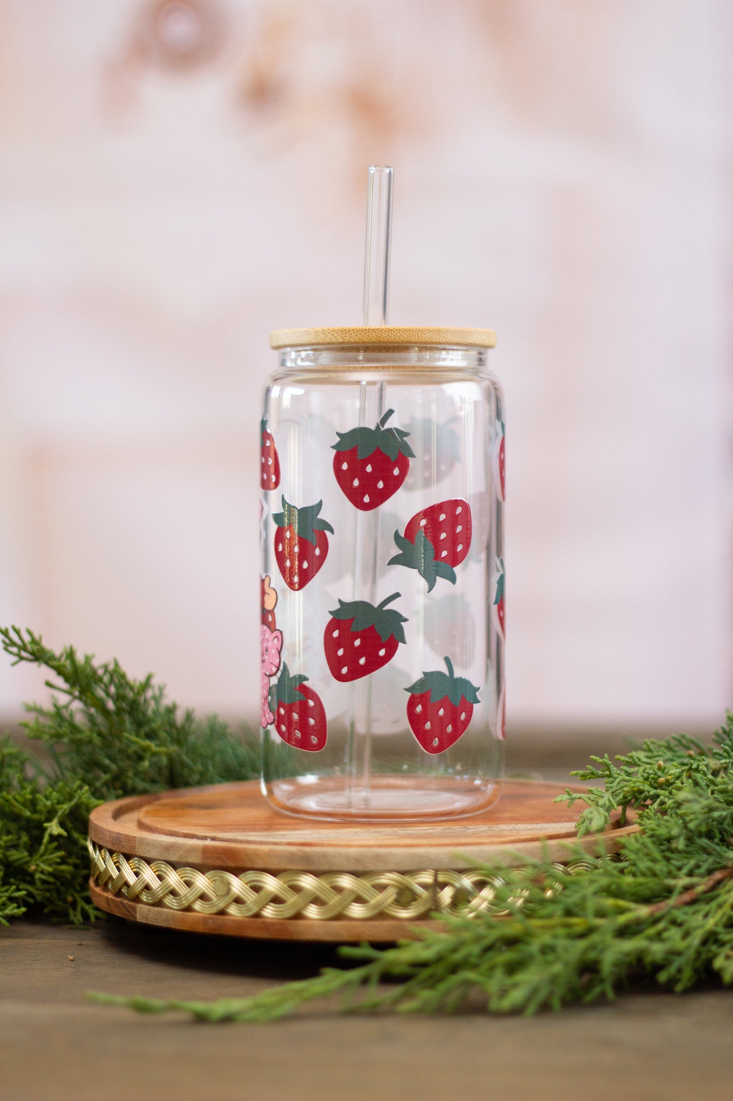 Strawberries - Glass Cup 16oz