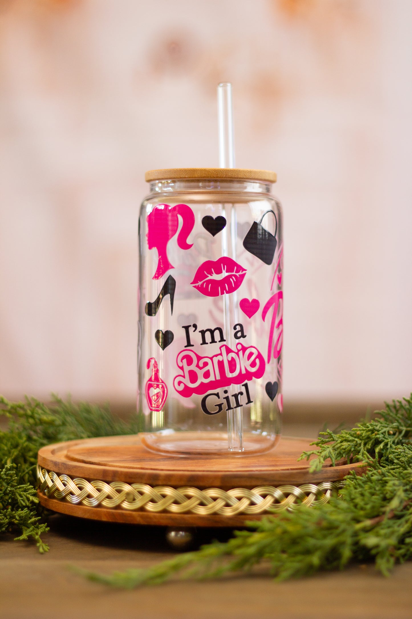 Barbie Party - Glass Cup 16oz