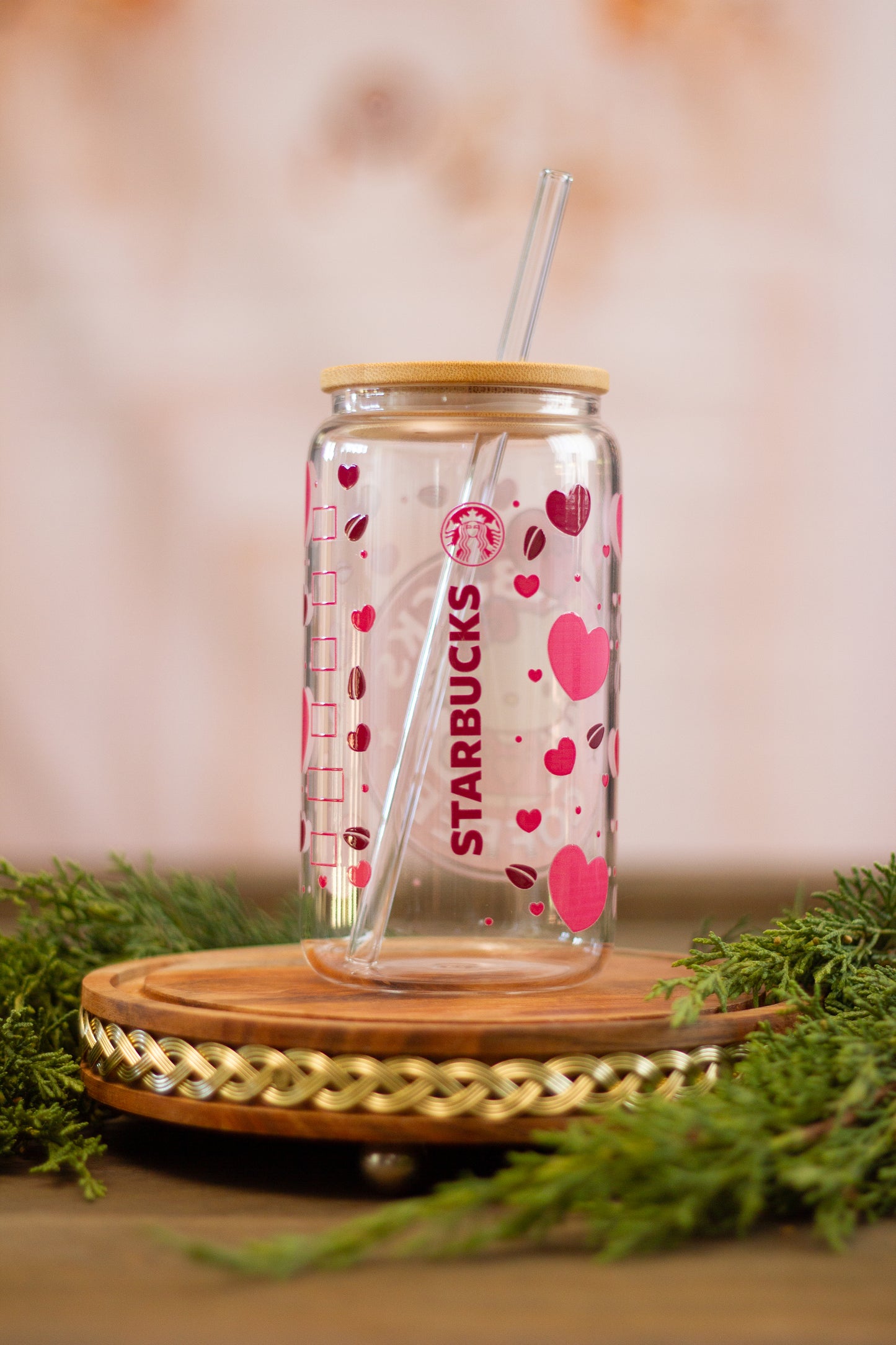 Kitty Love - Glass Cup 16oz