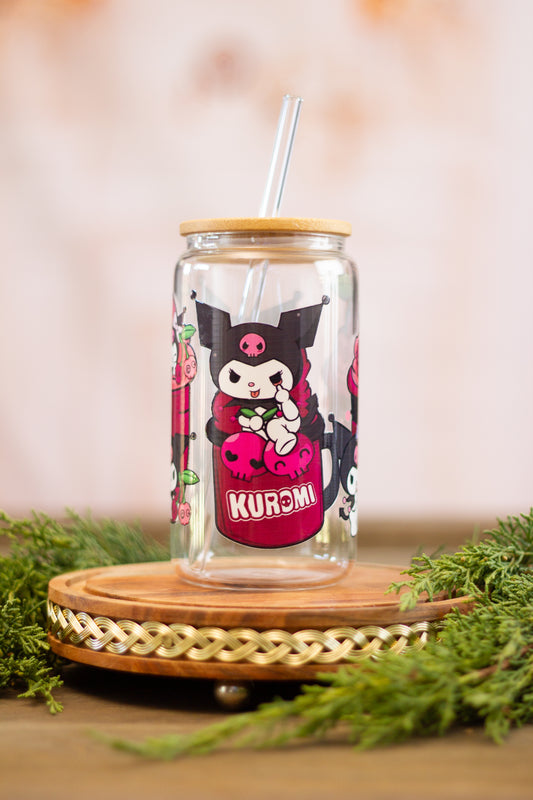 Kuromi Drinks - Glass Cup 16oz