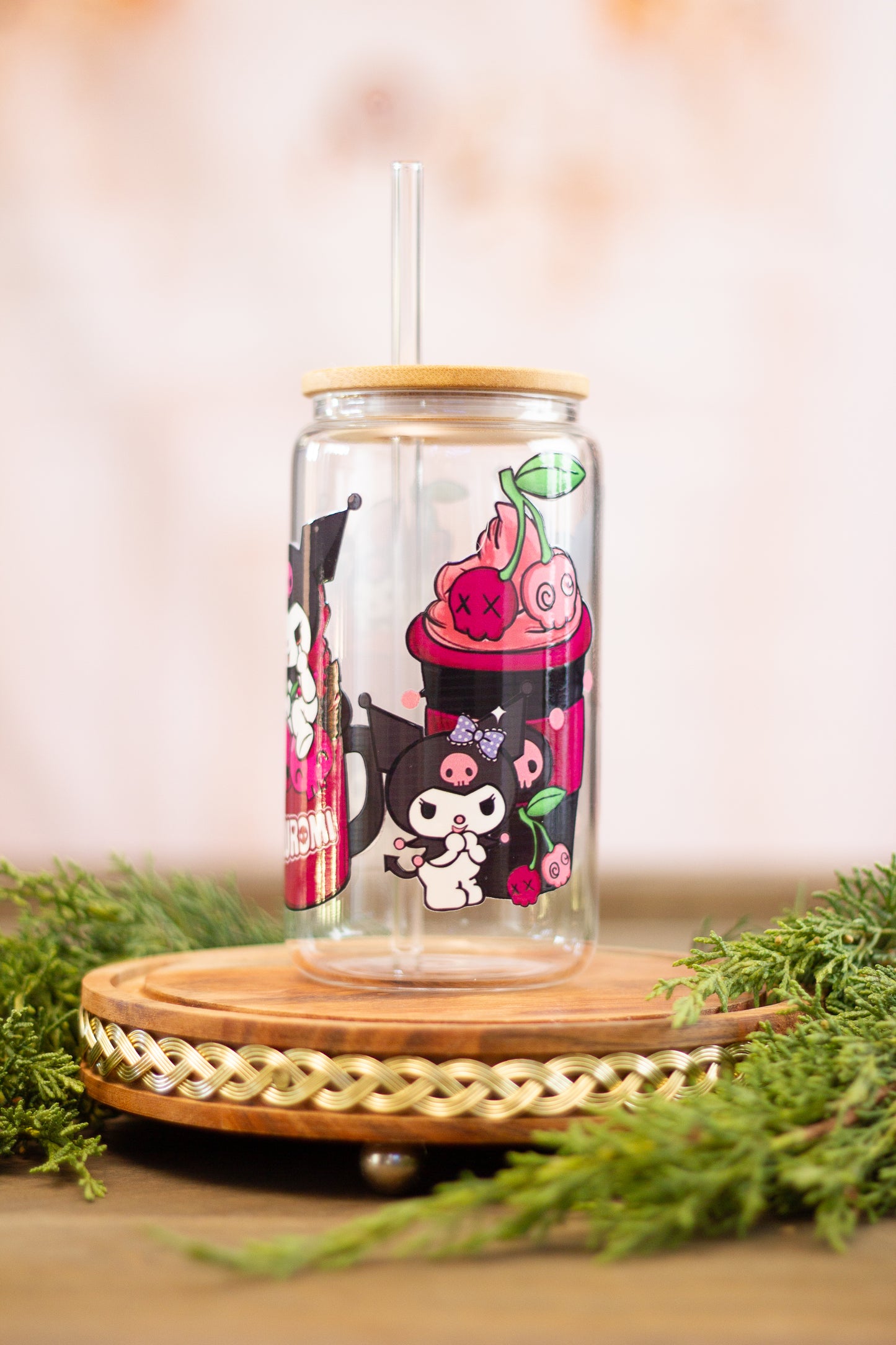 Kuromi Drinks - Glass Cup 16oz