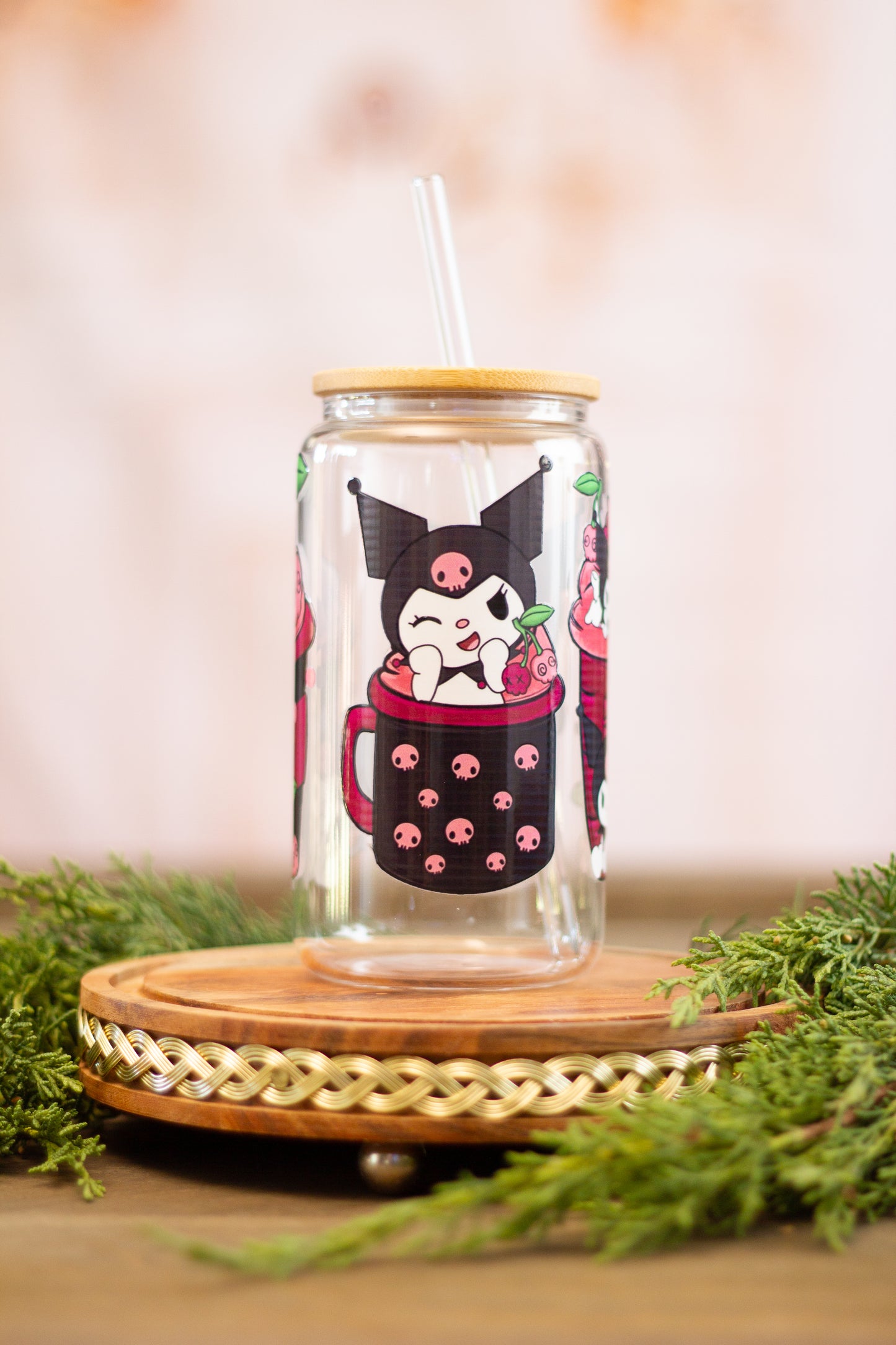 Kuromi Drinks - Glass Cup 16oz