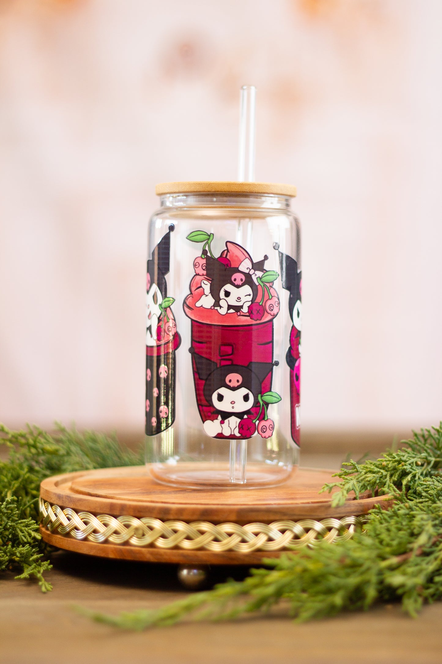 Kuromi Drinks - Glass Cup 16oz