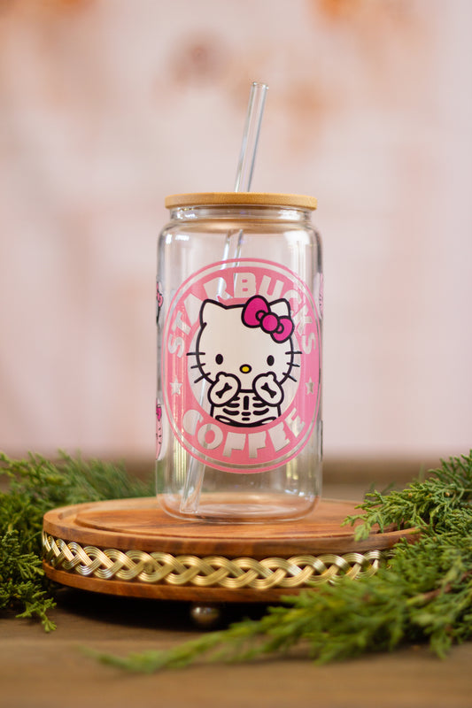 Kitty Boo - Glass Cup 16oz