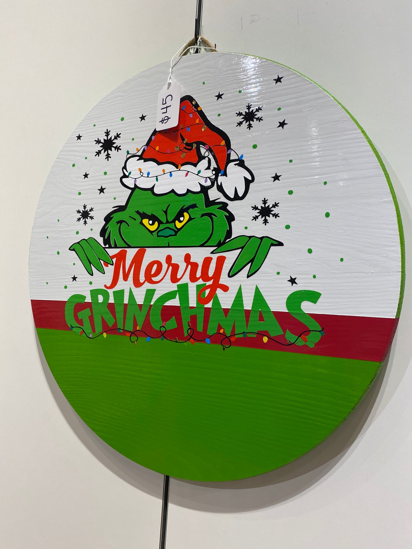 “Merry Grinchmas” Wooden Holiday Wreath