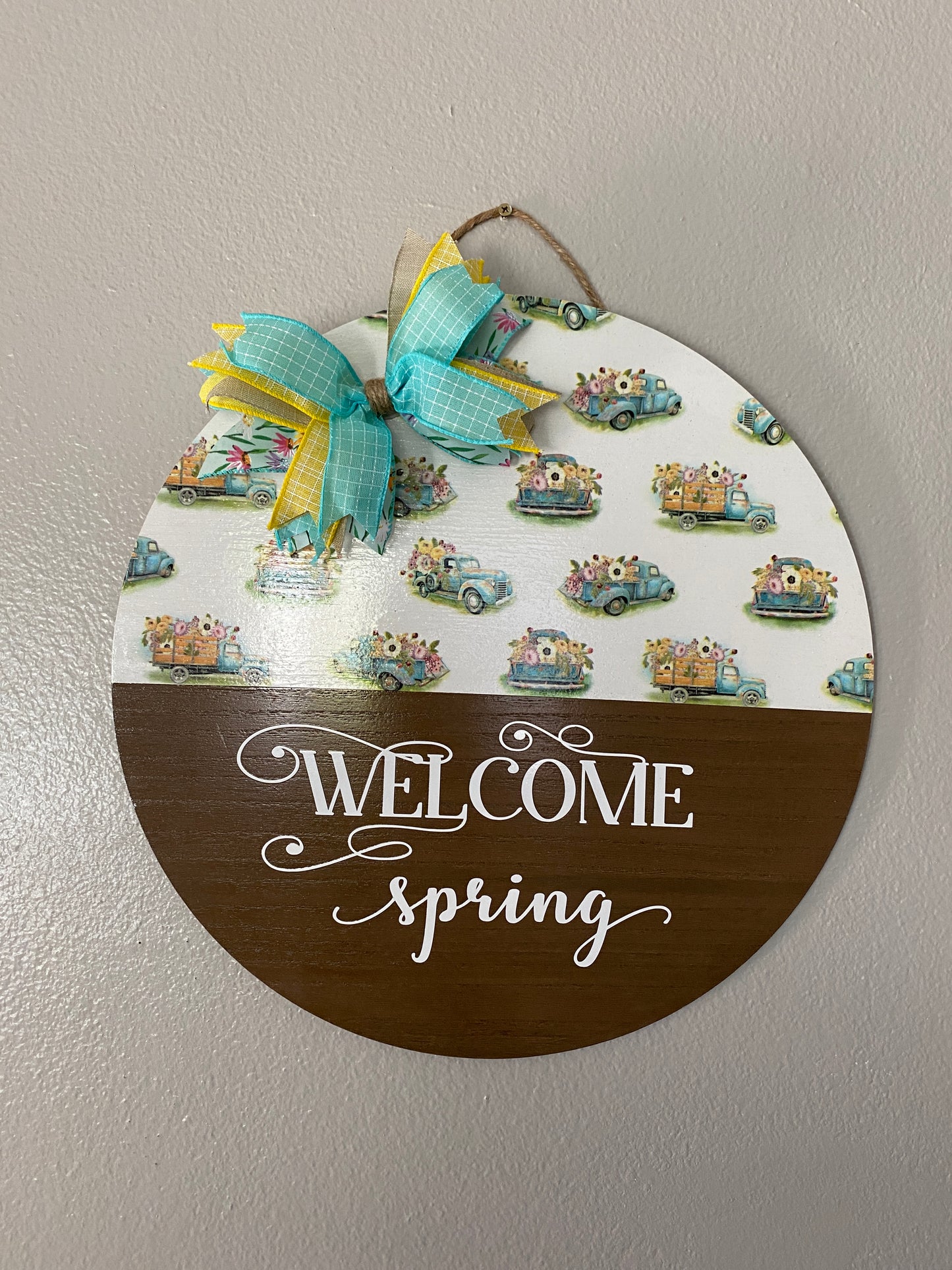 Welcome Spring Door Wreath