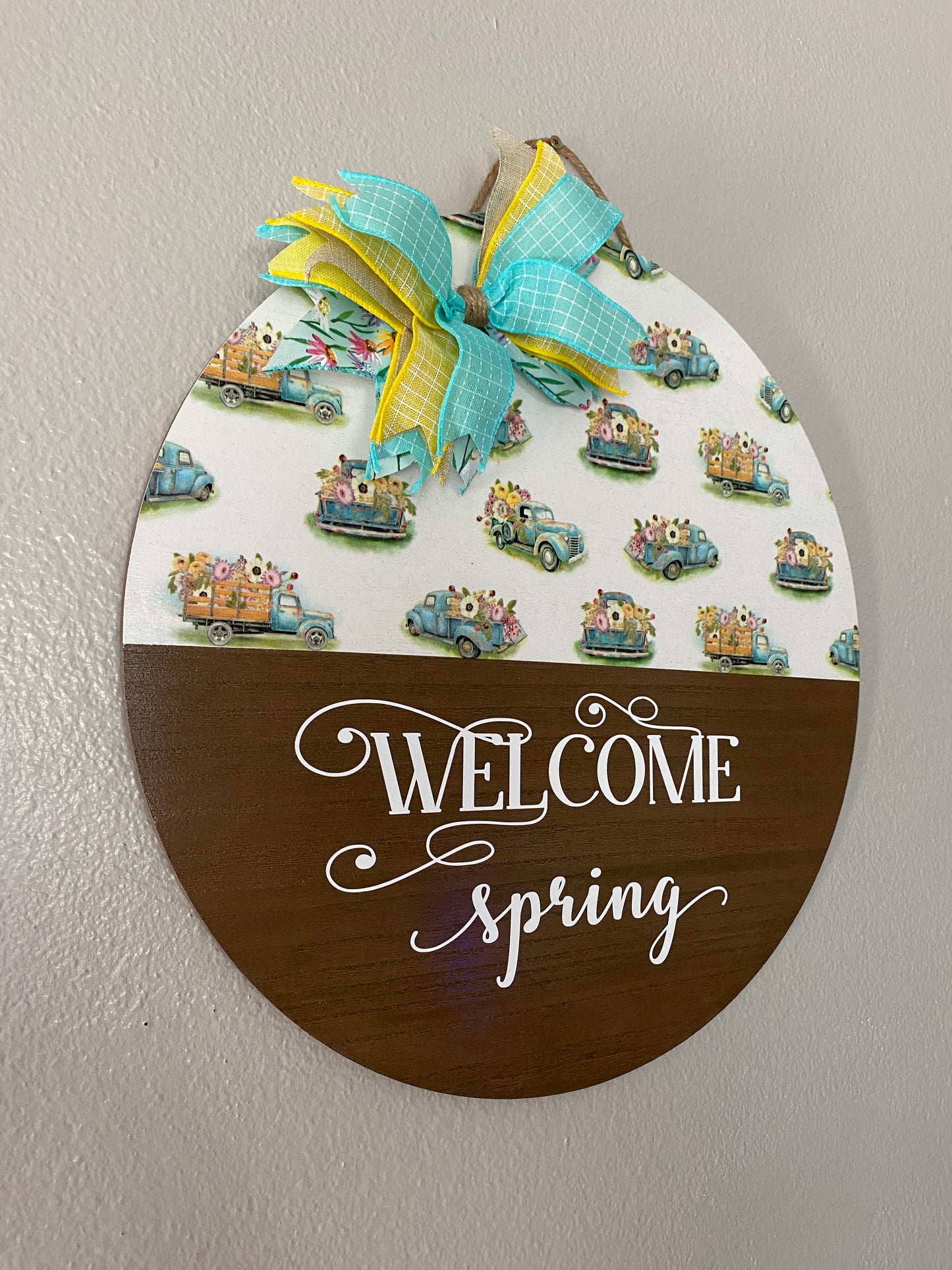 Welcome Spring Door Wreath