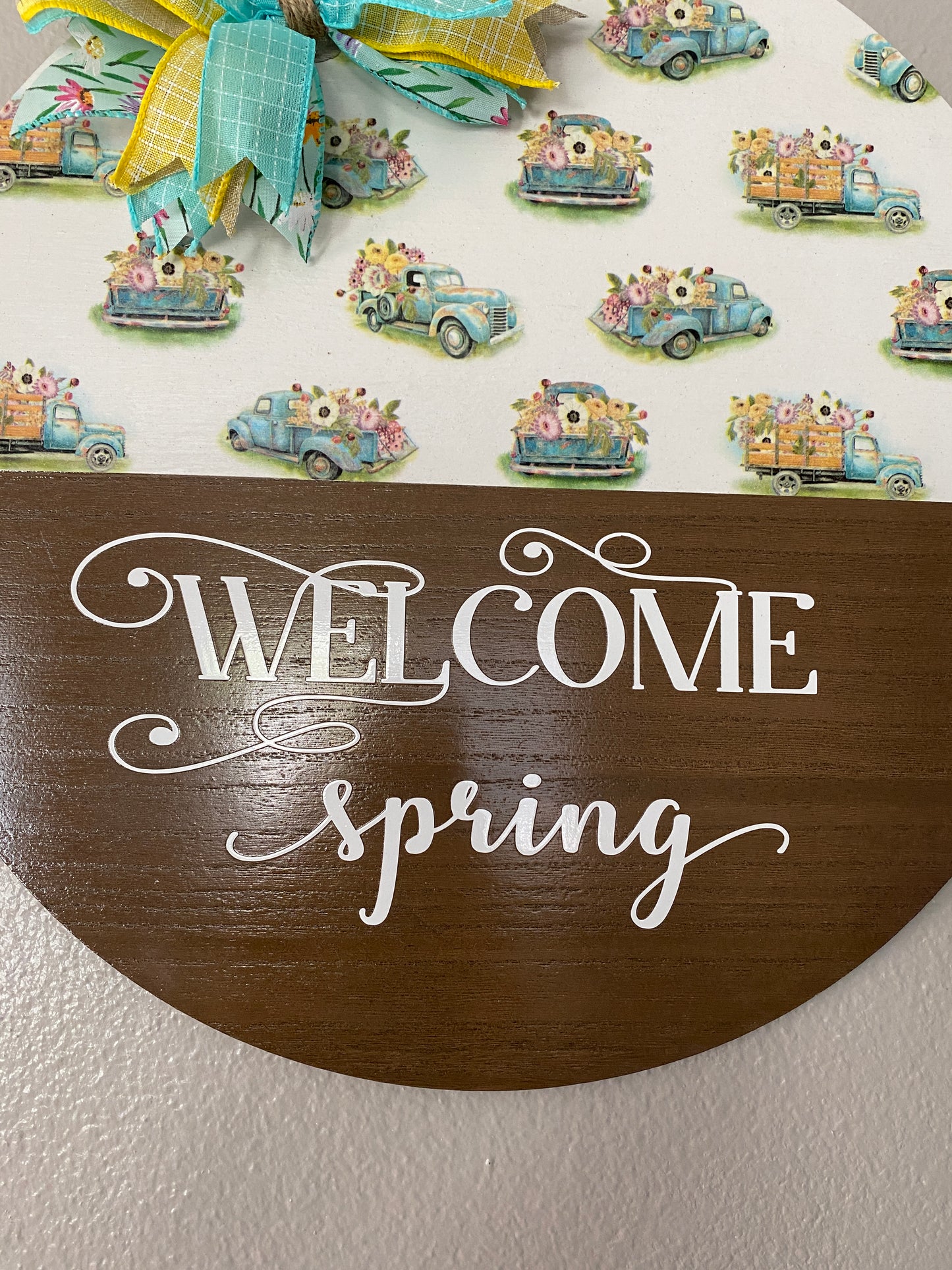 Welcome Spring Door Wreath