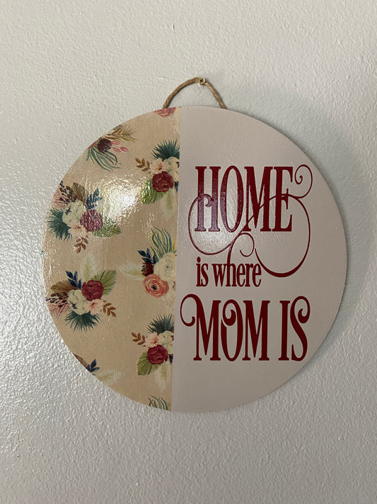 Home is where MOM is - Door Wreath