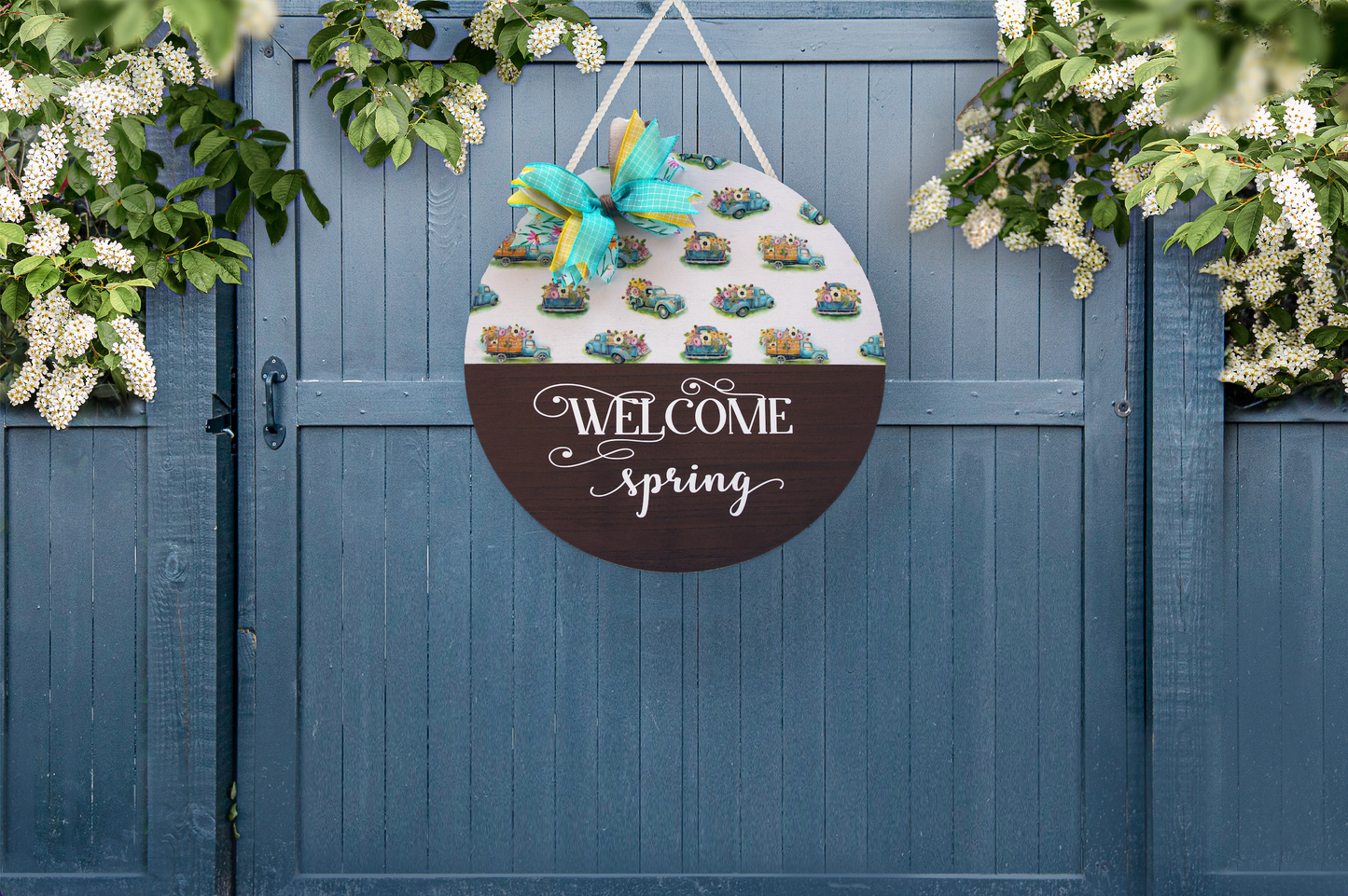 Welcome Spring Door Wreath